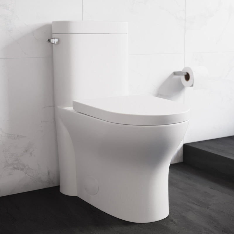 Monaco One-Piece Elongated Left Side Flush Handle Toilet 1.28 gpf