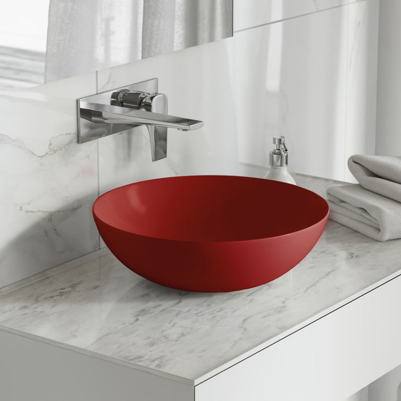 Classe 16 Ceramic Sink in Matte Red
