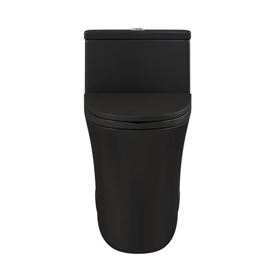 Bastille One-Piece 12" Rough-in 1.1/1.6 GPF Dual Top Flush Elongated Toilet in Matte Black