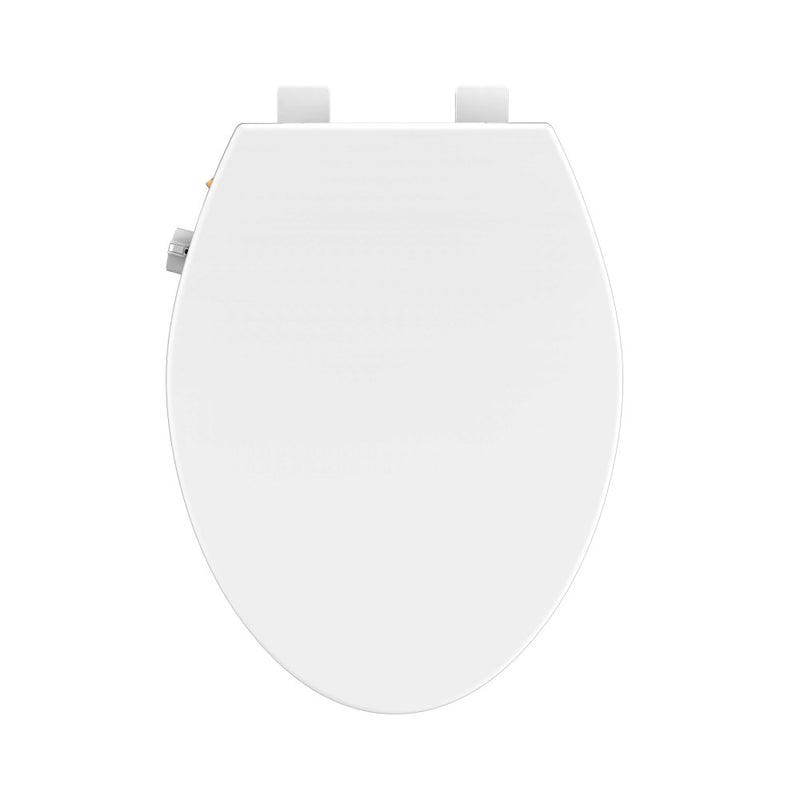Ryse 3 in. Raised Elongated Soft Close ADA Compliant Toilet Seat with Bidet in Glossy White