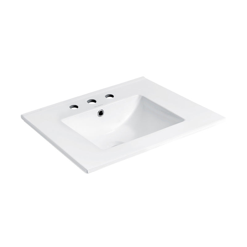 24" Ceramic Vanity Top with 8" Widespread Faucet Holes