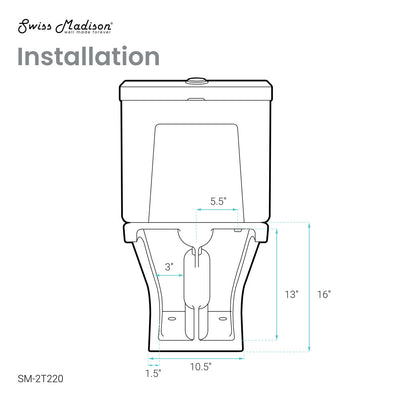 Cache Two-Piece Elongated Toilet Dual-Flush 1.1/1.6 gpf