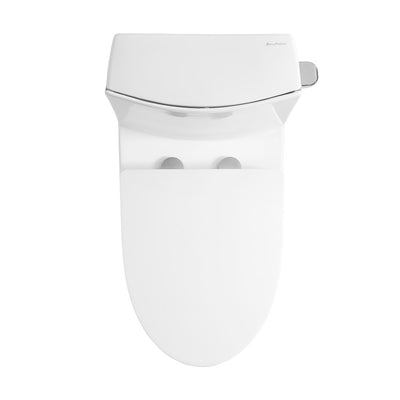 St. Tropez One-Piece 14" Rough-in 1.28 GPF Right-Hand Vortex Flush Elongated Toilet in Glossy White