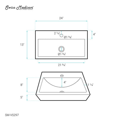 Rennes Vanity 24" Vessel Sink