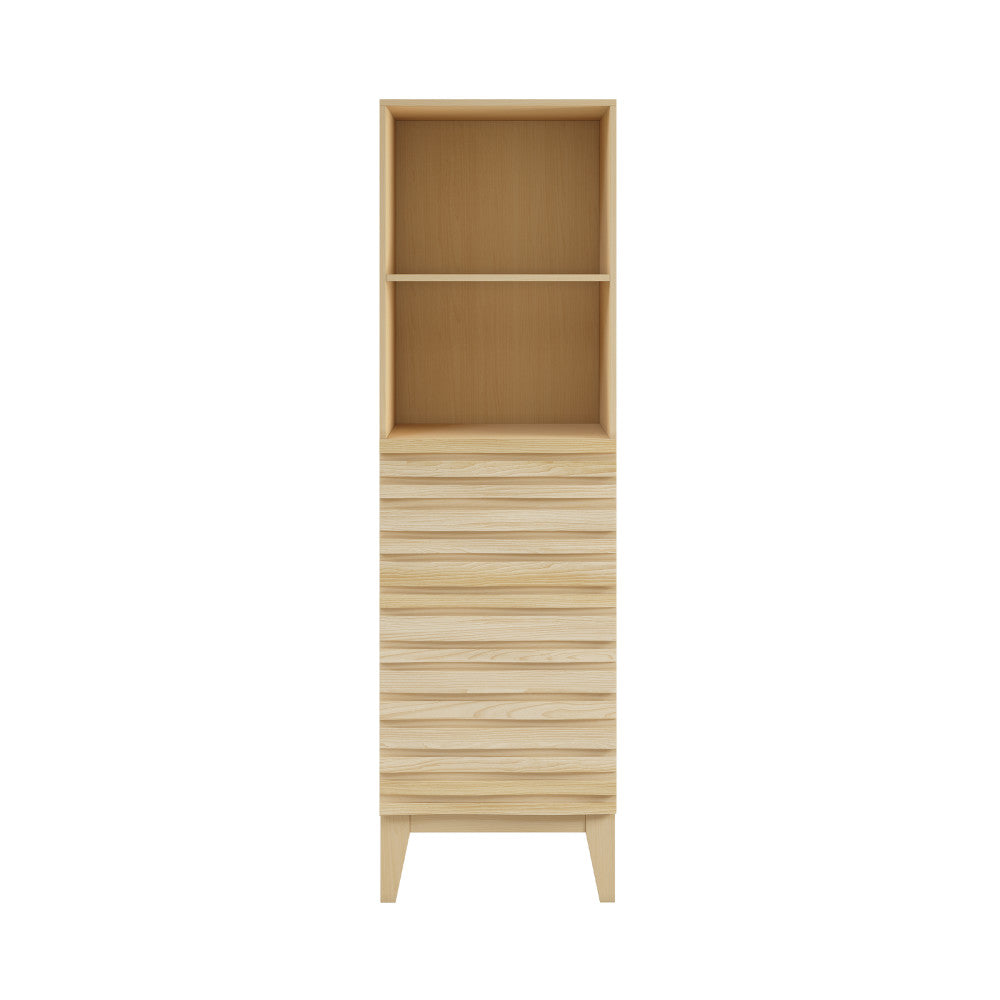 Cascade 17 x 17 x 60 Freestanding Linen Cabinet in Natural Oak