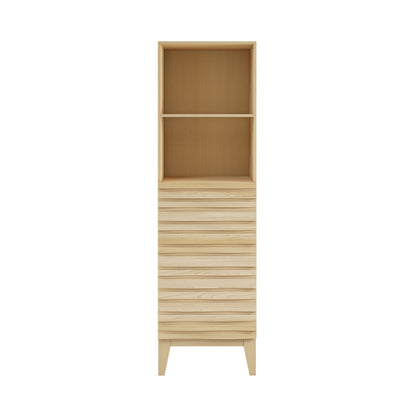 Cascade 17 x 17 x 60 Freestanding Linen Cabinet in Natural Oak