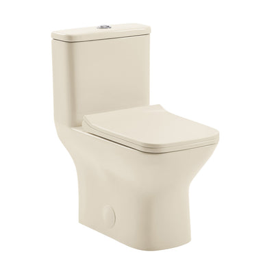 Carre One Piece Square Toilet Dual Flush 1.1/1.6 gpf in Bisque