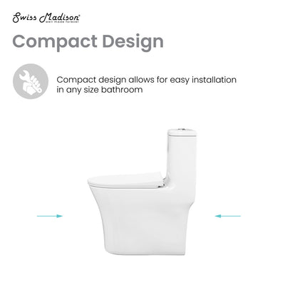Cascade One-Piece Compact Toilet Dual-Flush 1.1/1.6 gpf