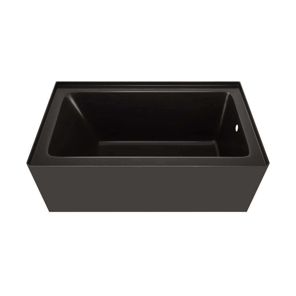 Voltaire 54 x 30 Skirted Right Drain Soaking Apron Bathtub in Glossy Black