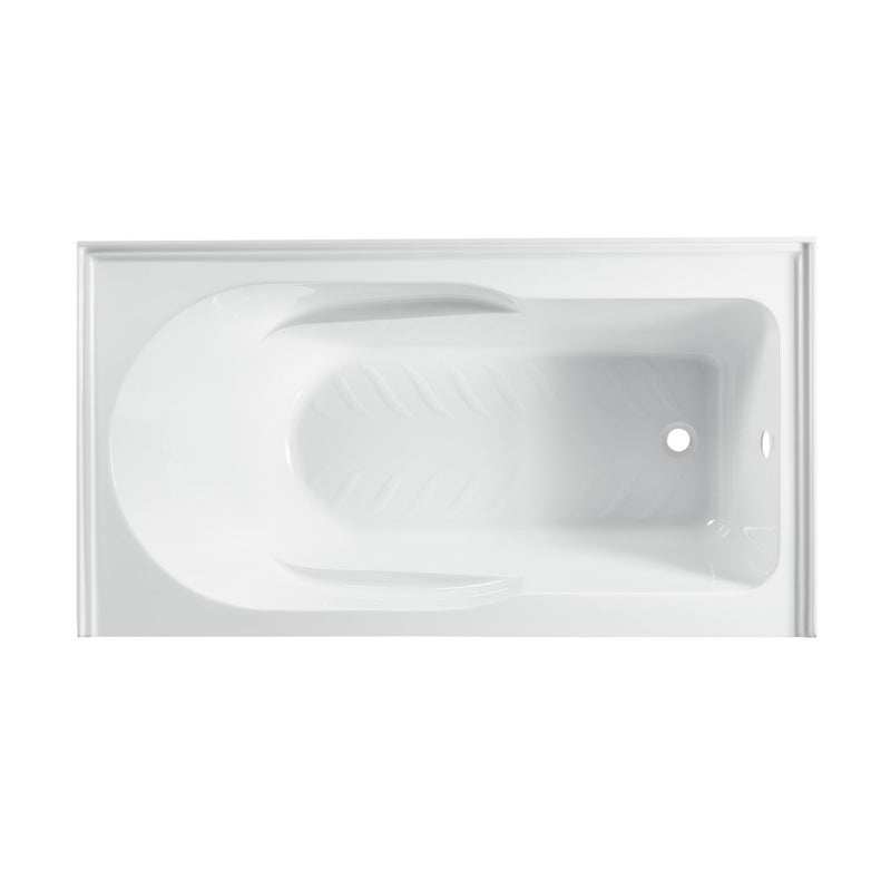 Concorde 60" x 32" Acrylic Glossy White, Alcove, Integral, Right-Hand Drain, Apron Bathtub