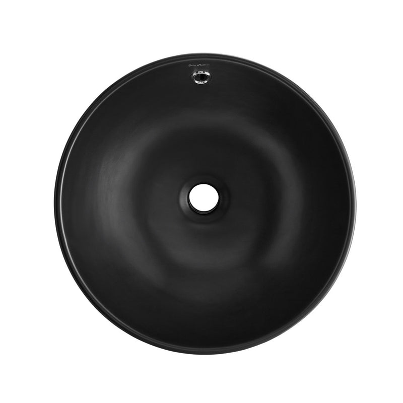 Sublime 17” Round Vessel Sink in Matte Black