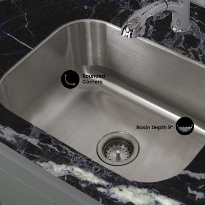 Toulouse 23 1/8 x 17 7/8 Stainless Steel, Single Basin, Undermount Kitchen Sink