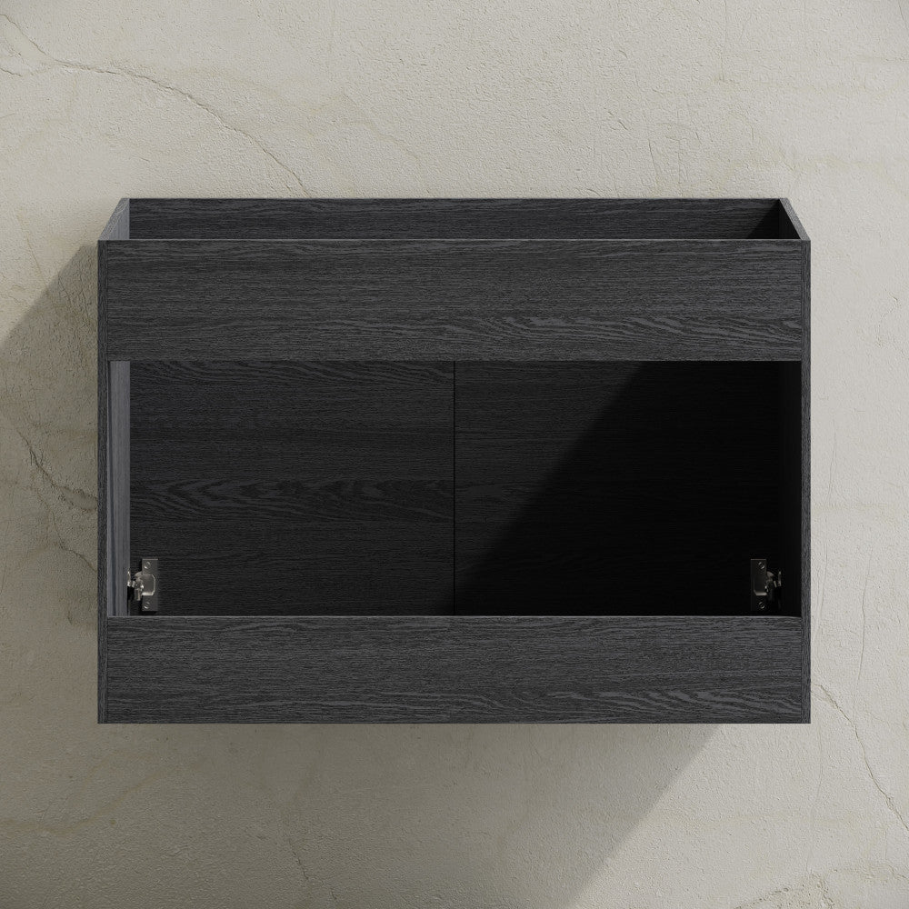 St. Tropez 30" Wall-Mounted Bathroom Vanity Cabinet without Top in Black Oak