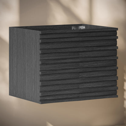 Cascade 30" Wall-Mounted Bathroom Vanity Cabinet without Top in Black Oak