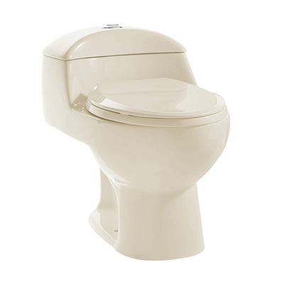 Chateau One-Piece Elongated Dual-Flush Toilet in Bisque 1.1/1.6 gpf