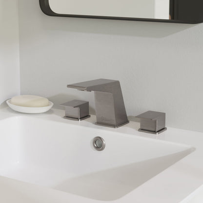 Carre 8 in. Widespread, 2-Handle, Bathroom Faucet in Brushed Nickel
