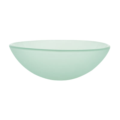 Cascade 16.5 Color Glass Vessel Sink with Faucet, Frost