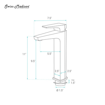 Voltaire Single Hole, Single-Handle, High Arc Bathroom Faucet in Brushed Nickel