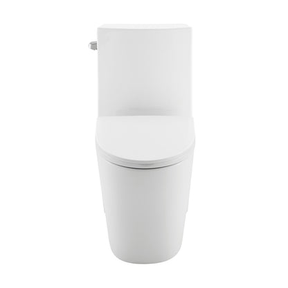 St. Tropez One-Piece 10" Rough-in 1.28 GPF Left Flush Elongated Toilet in Glossy White (6 - Pack)