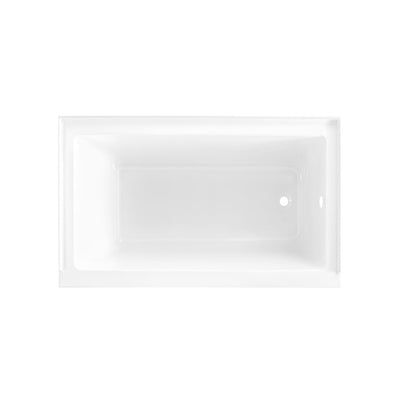 Voltaire 54 x 30 Right Drain Soaking Alcove Bathtub in Glossy White