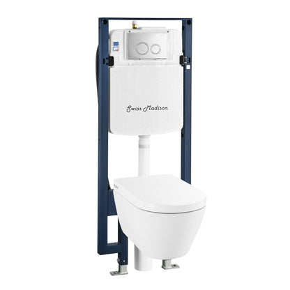 Pur Smart Wall-Hung Toilet with Bidet Bundle with Square Chrome Actuator