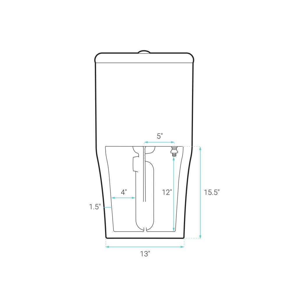 Dreux High Efficiency One-Piece Elongated Toilet with 0.8 GPF Water Saving Patented Technology