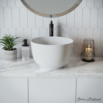 Calice 15'' Vessel Sink in White