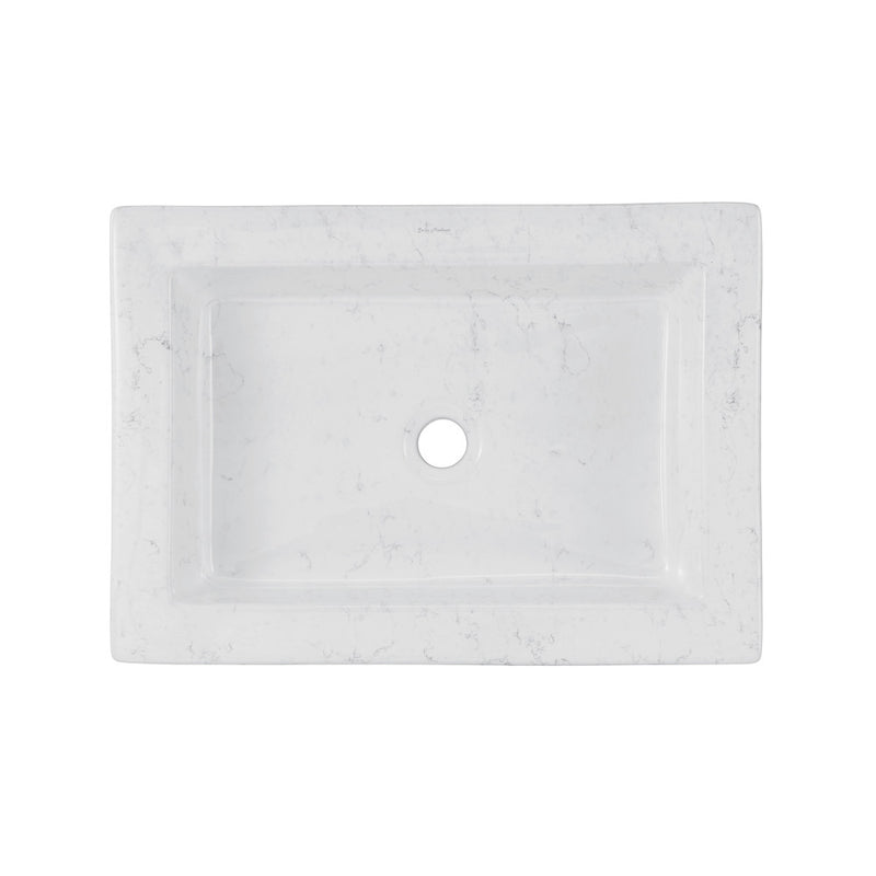 Voltaire 22" Ceramic Vessel Bathroom Sink in Static White