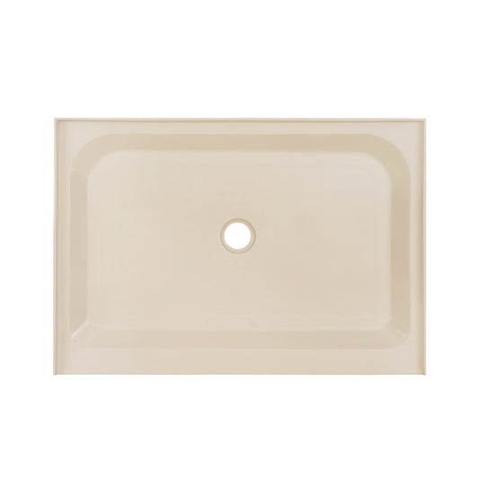 Voltaire 48" x 36" Single-Threshold, Center Drain, Shower Base in Bisque