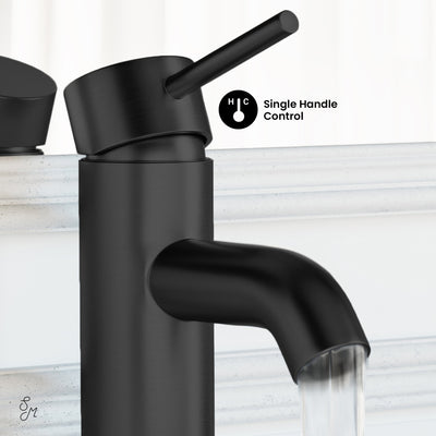 Ivy Single Hole, Single-Handle, Bathroom Faucet in Matte Black