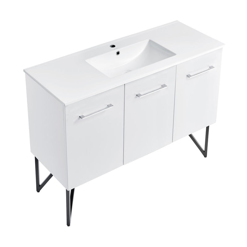 Annecy 48" Freestanding Bathroom Vanity in White with Sink Top