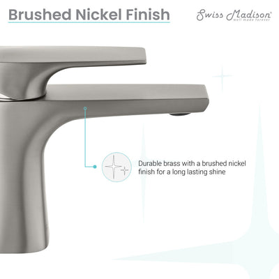 Monaco Single Hole, Single-Handle, Bathroom Faucet in Brushed Nickel