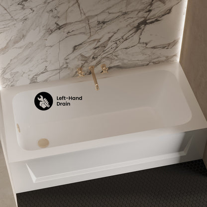 Virage 60" x 30" Left-Hand Drain Alcove Bathtub with Apron