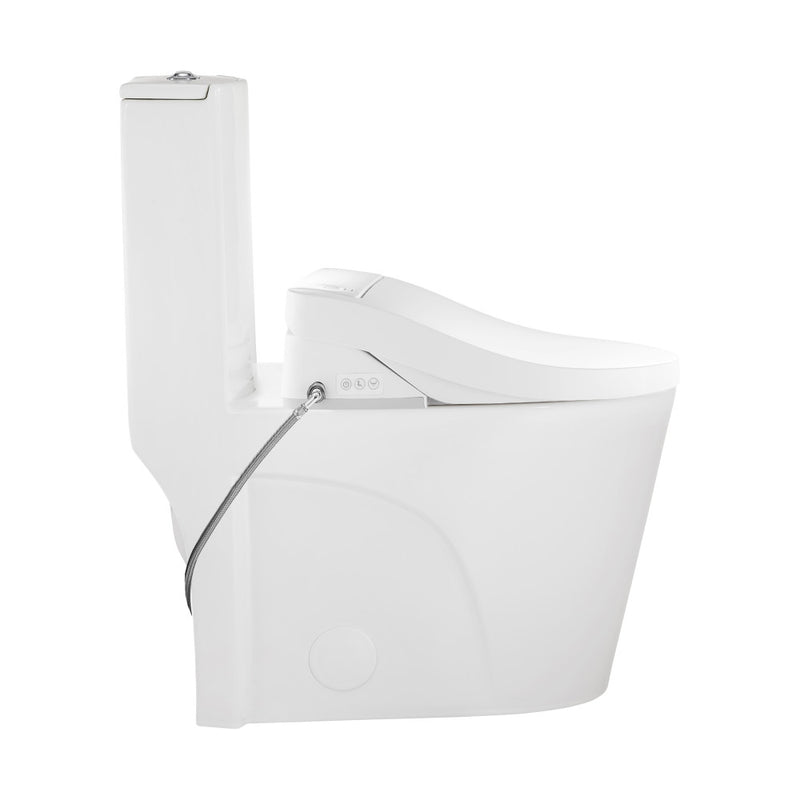 St. Tropez One-Piece Elongated Toilet Vortex Dual-Flush 1.1/1.6 gpf with Smart Seat Bidet