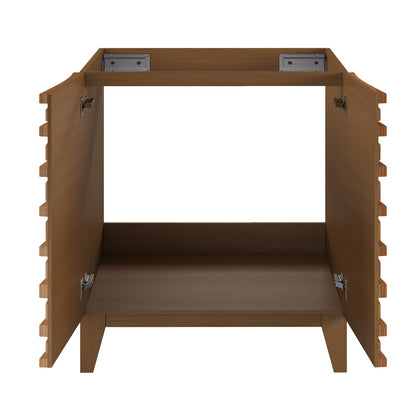 Cascade 30" Freestanding Bathroom Vanity Cabinet without Top in Brown Oak