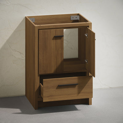 Virage 24" Freestanding Bathroom Vanity in Brown Oak without Sink Top