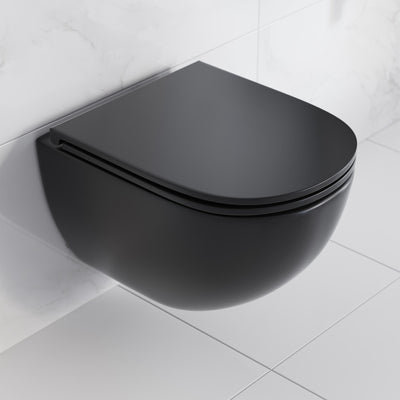 St. Tropez Wall-Hung Toilet Bowl Only in Matte Black