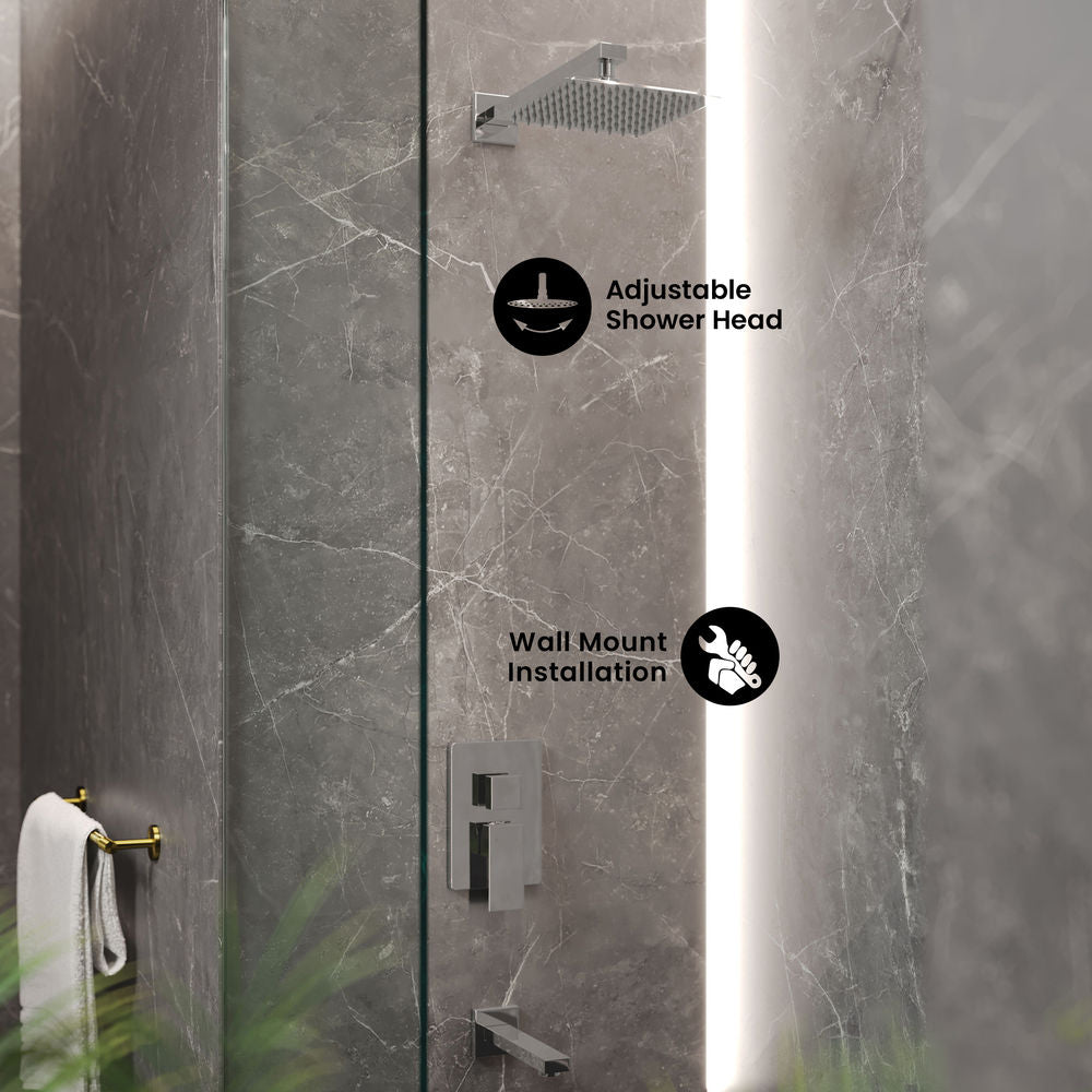 Concorde Single-Handle 1-Spray Tub and Shower Faucet in Chrome (Valve Included)