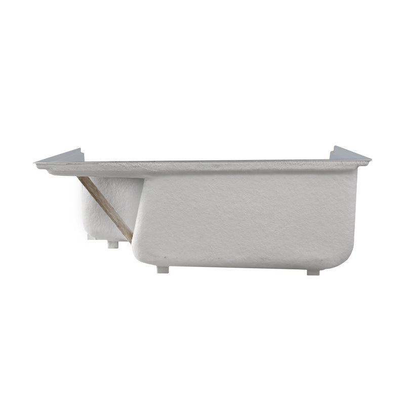 Aquatique 60" x 32" Single Threshold Shower Base With Left Hand Drain and Integral Right Hand Seat in Gray