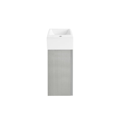 Colmer 18 Single, Brushed Gray, One Cabinet, Bathroom Vanity