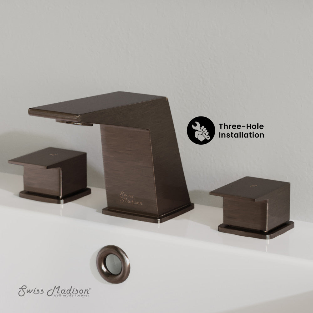 Carre 8 in. Widespread, 2-Handle, Bathroom Faucet in Oil Rubbed Bronze