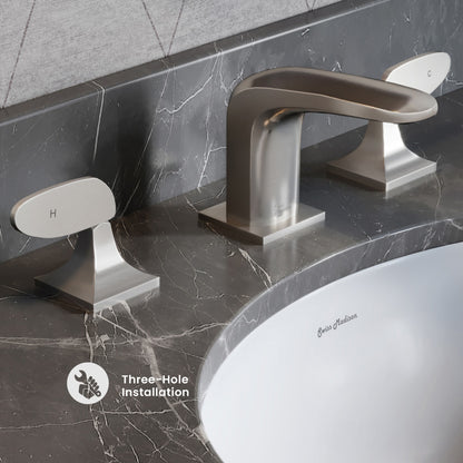 Chateau 8 in. Widespread, 2-Handle, Bathroom Faucet in Brushed Nickel