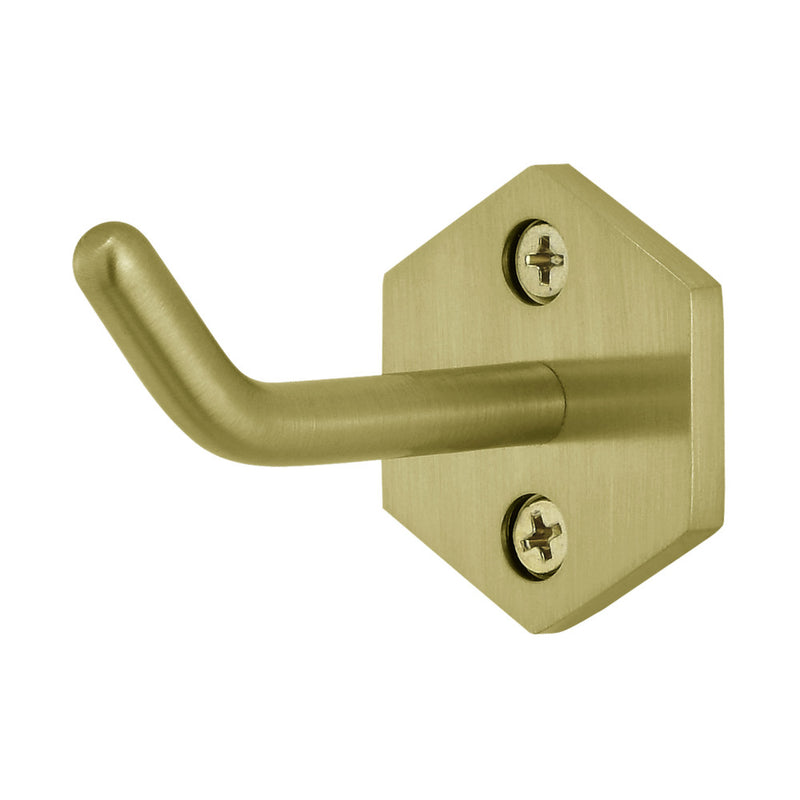 Brusque Robe Hook in Brushed Gold