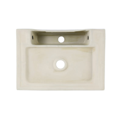 Claire 20 Rectangle Ceramic Vessel Sink, Matte White