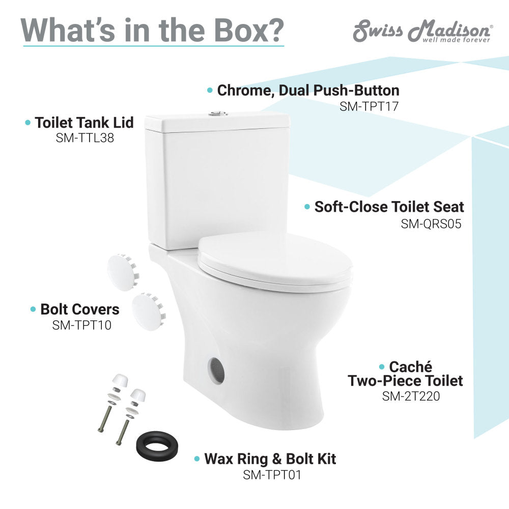 Cache Two-Piece Elongated Toilet Dual-Flush 1.1/1.6 gpf