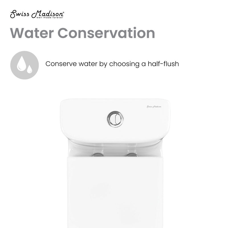 Cascade One-Piece 12" Rough-in 1.1/1.6 GPF Single Vortex Dual Flush Compact Toilet in Glossy White