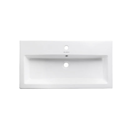 Pierre 32" Open Shelf Gold Frame Freestanding Bathroom Vanity with Sink Top