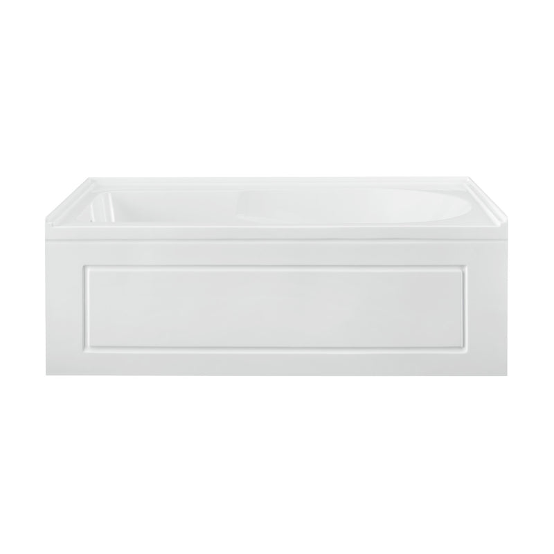 Concorde 60" x 30" Left-Hand Drain Alcove Bathtub with Apron and Armrest