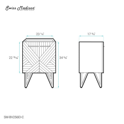 Annecy 24 Mayhem Greige Bathroom Vanity Cabinet Only (SM-BV256EI)