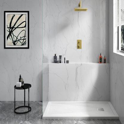 Terre B Series 48" x 32" Reversible Drain Shower Base